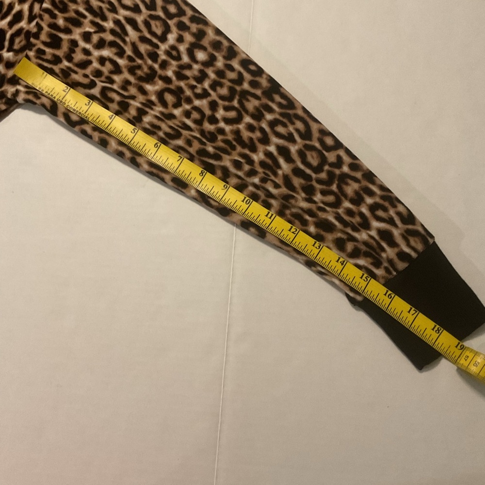 Betsey Johnson Fleece Hoodie Lounge Dress Leopard‎ Print - Picture 5 of 9
